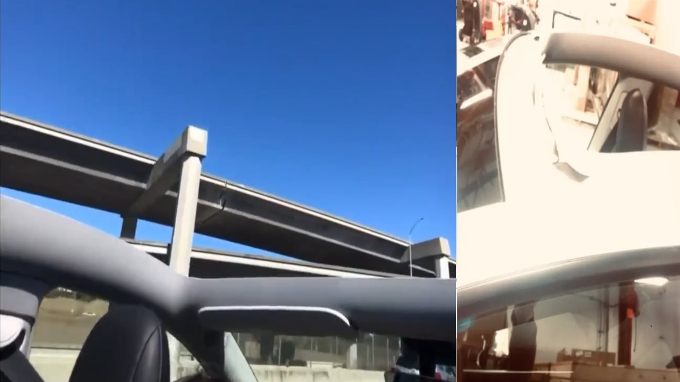 Roof of Brand New Tesla Model Y Flew Off While Cruising Down The Highway