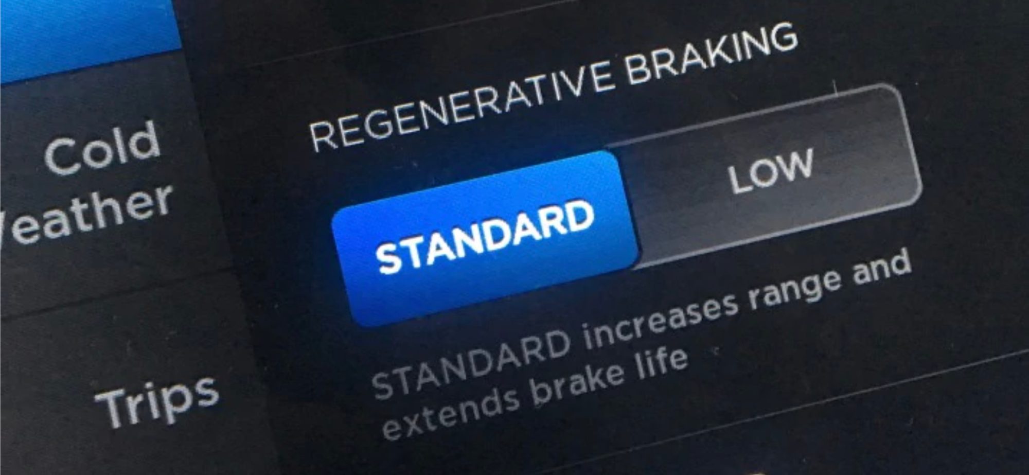 Tesla Silently Removes Regenerative Braking Option In Newer Cars