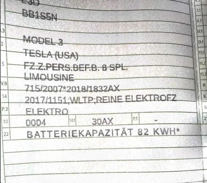 82 kWh Batteries in 2021 Model 3