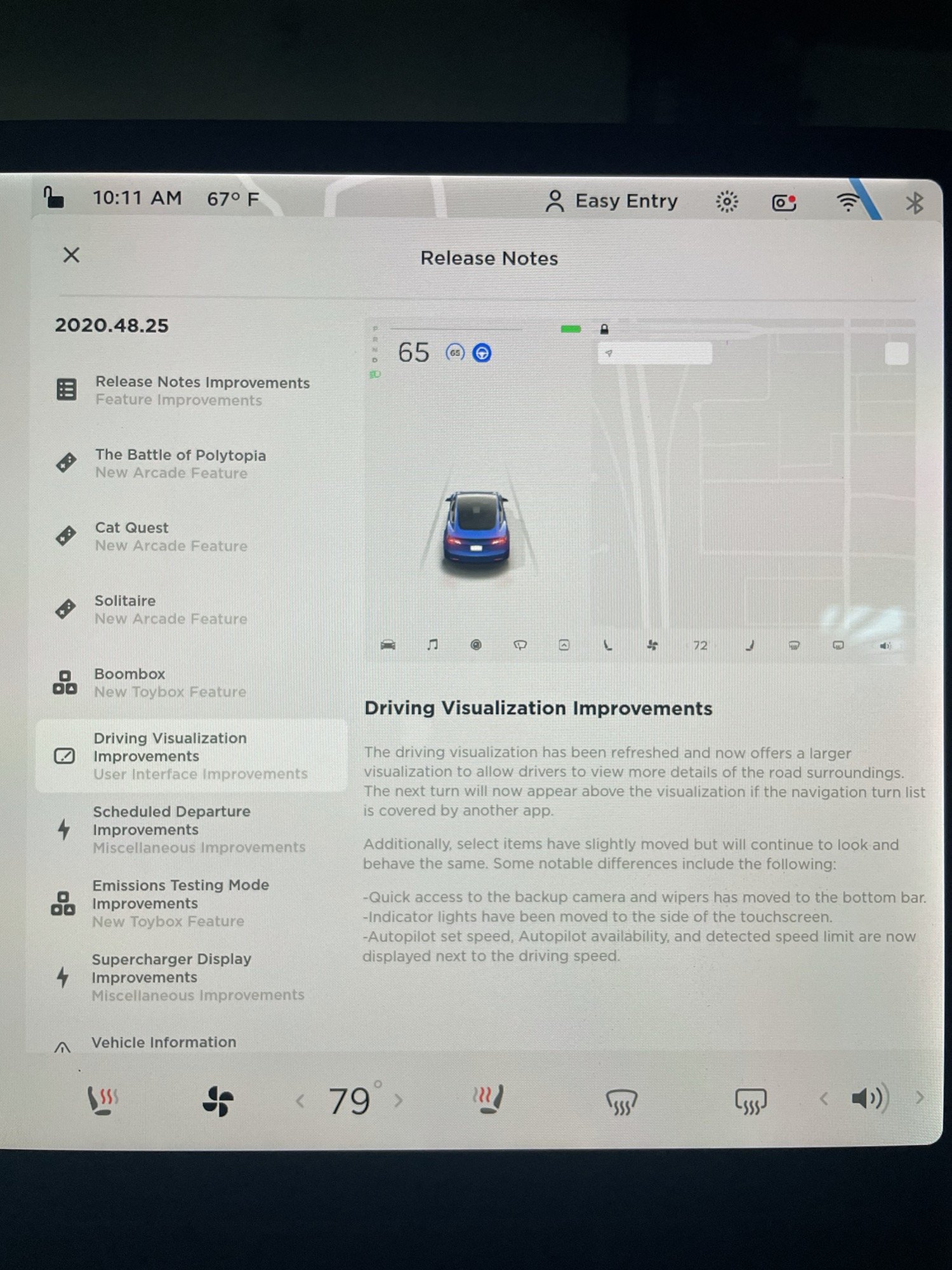 Tesla Holiday Update: Driving Visualization 
