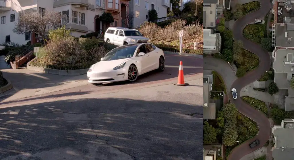 Tesla's Full Self Drive Beta takes on San Francisco's famous Lombard Street