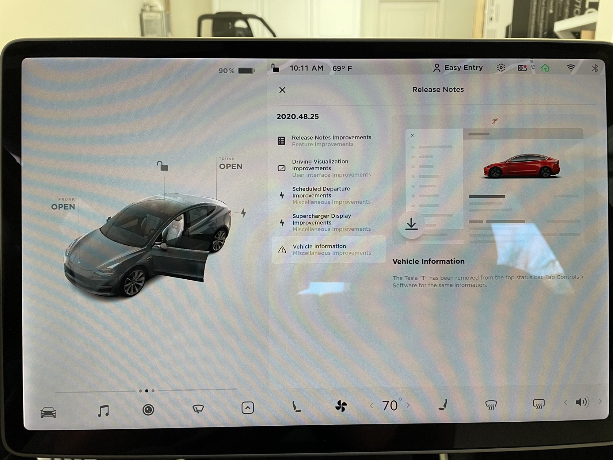 Tesla Holiday Update: Vehicle Information