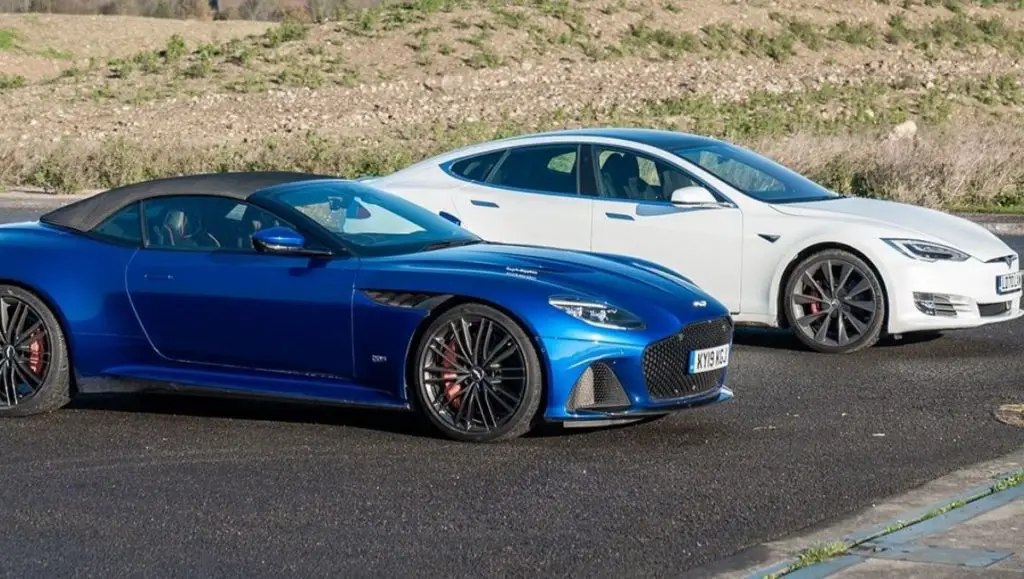 Tesla Model S Performance Vs Aston Martin DBS Superleggera Volante