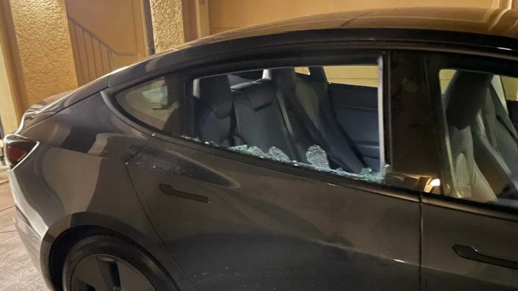 Tesla Model 3 Shattered Glass