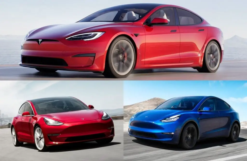 Tesla Model S, Model 3 and Model Y 