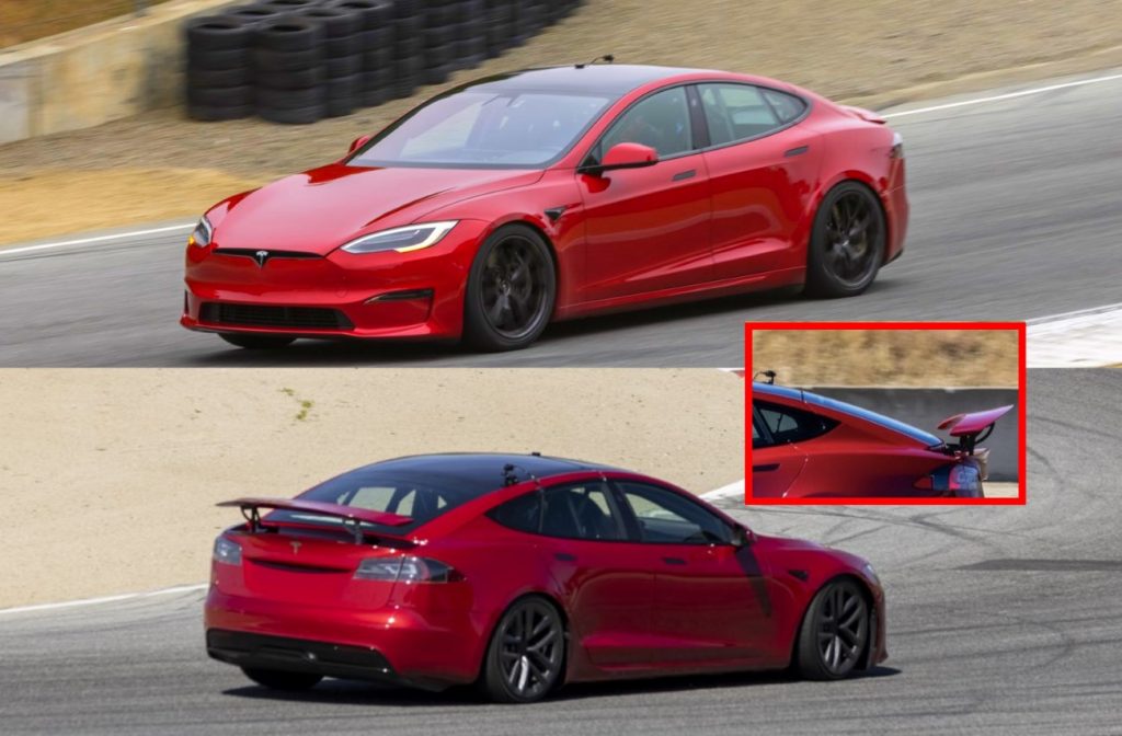 Tesla Model S Plaid With Retractable Spoiler