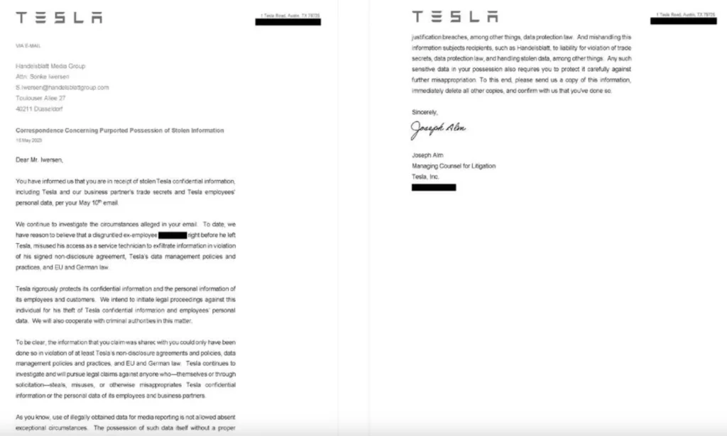 handelsblatt tesla files