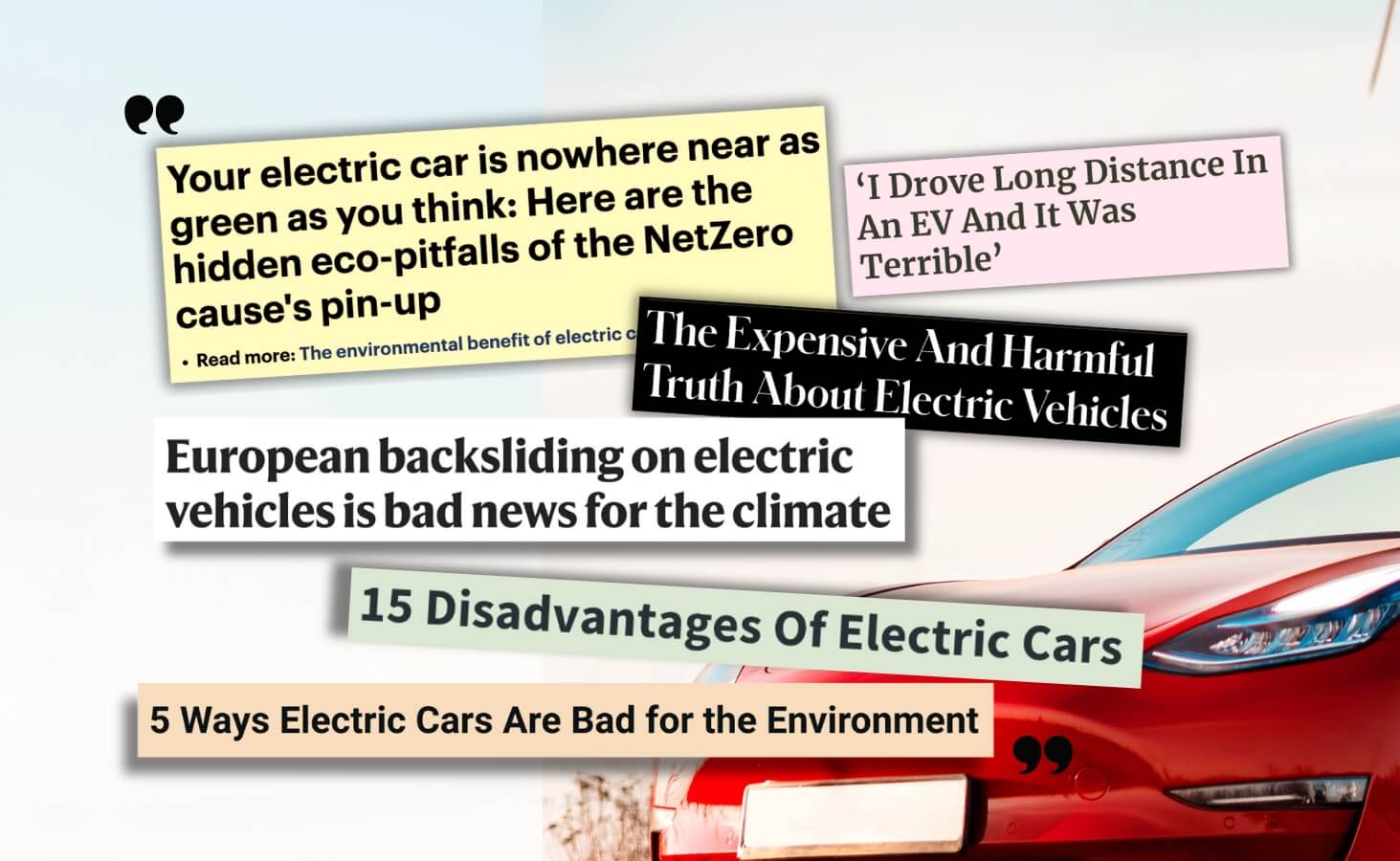 Mainstream Media Anti-EV Articles