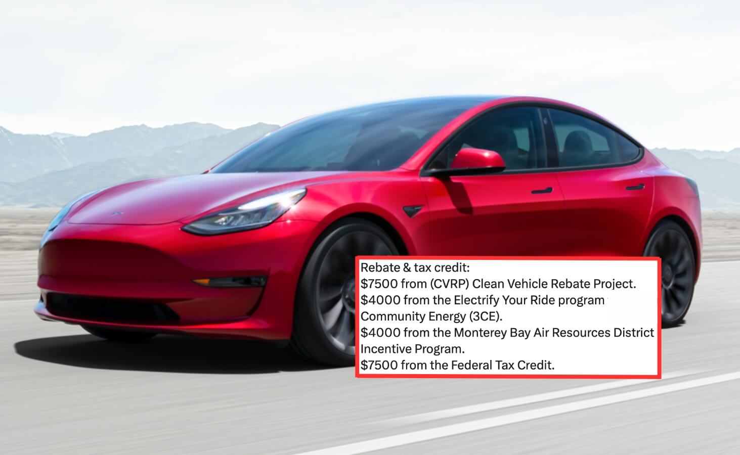 Tesla Model 3 California for $13,620