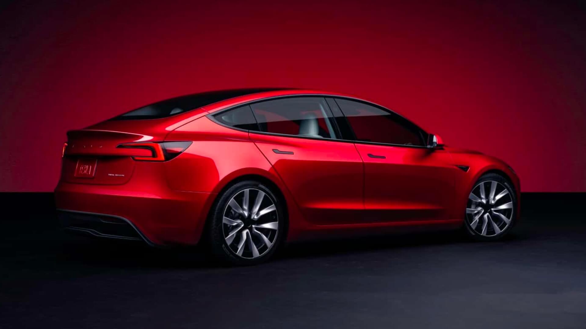 Tesla Model 3 Refreshed Rear