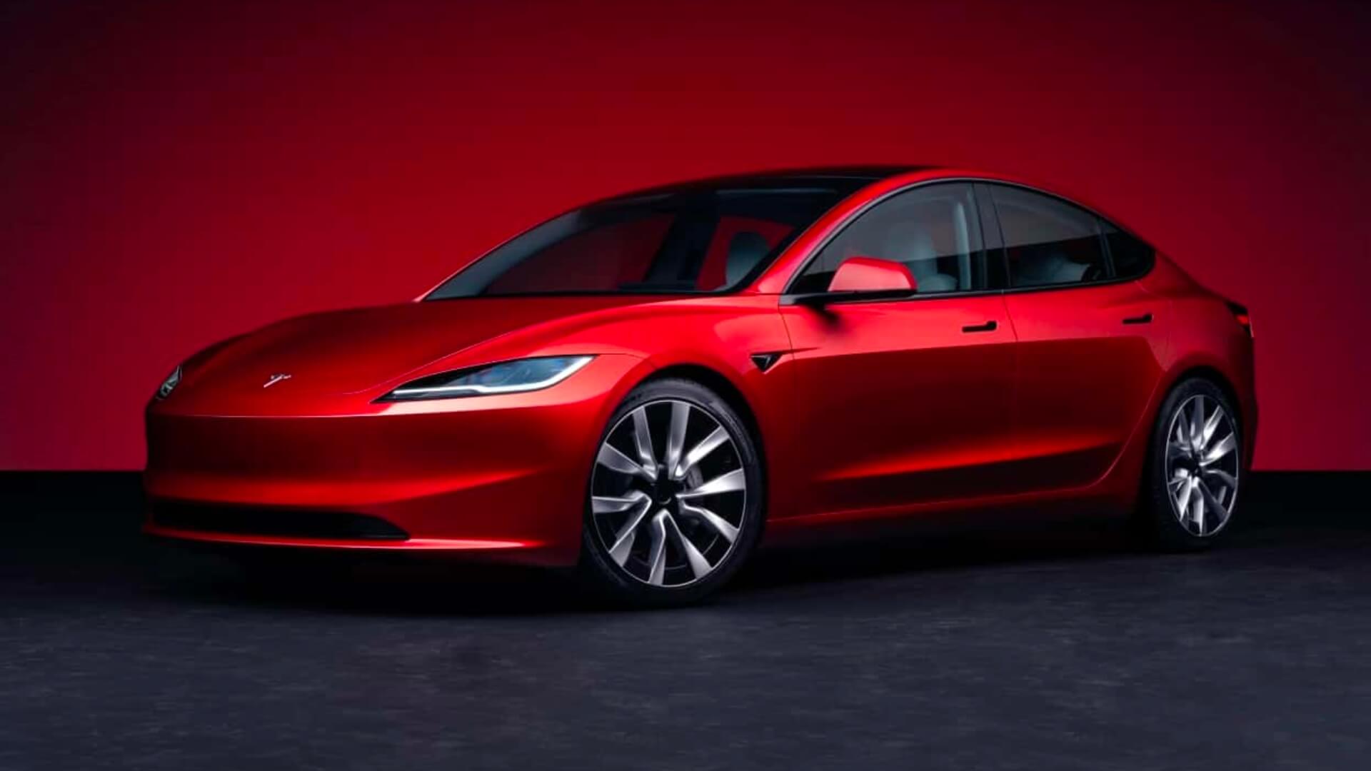 New Tesla Model 3 (Highland) Side