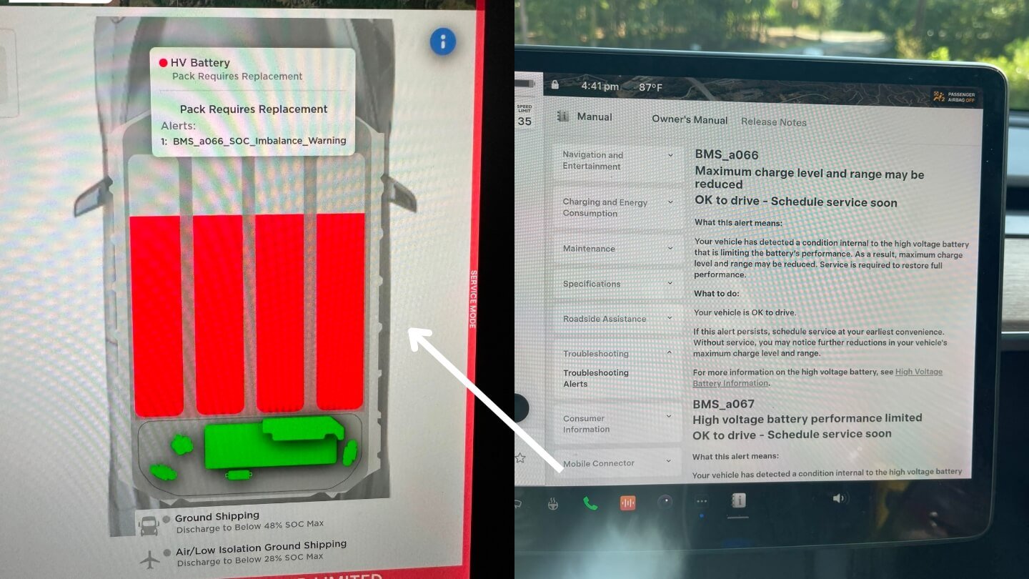 Tesla Model 3 Battery Replacement Warning