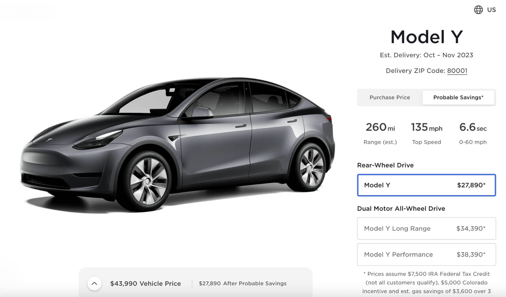 Tesla Updated Model Y Base Version