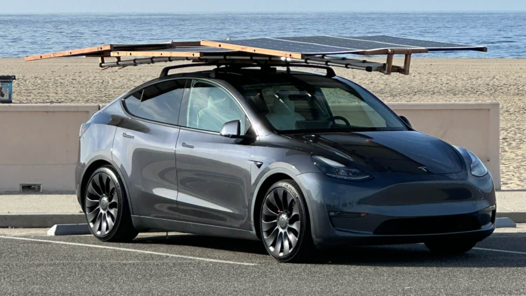 Tesla Model Y foldable solar array