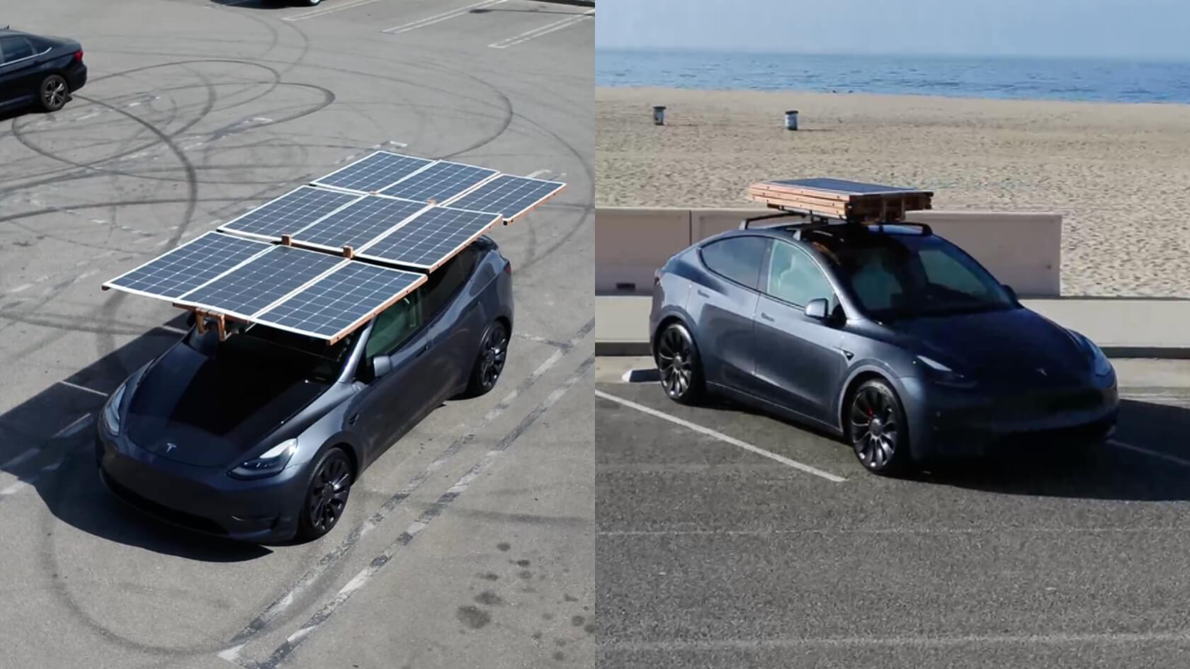 Tesla Solar Panel Car Roof