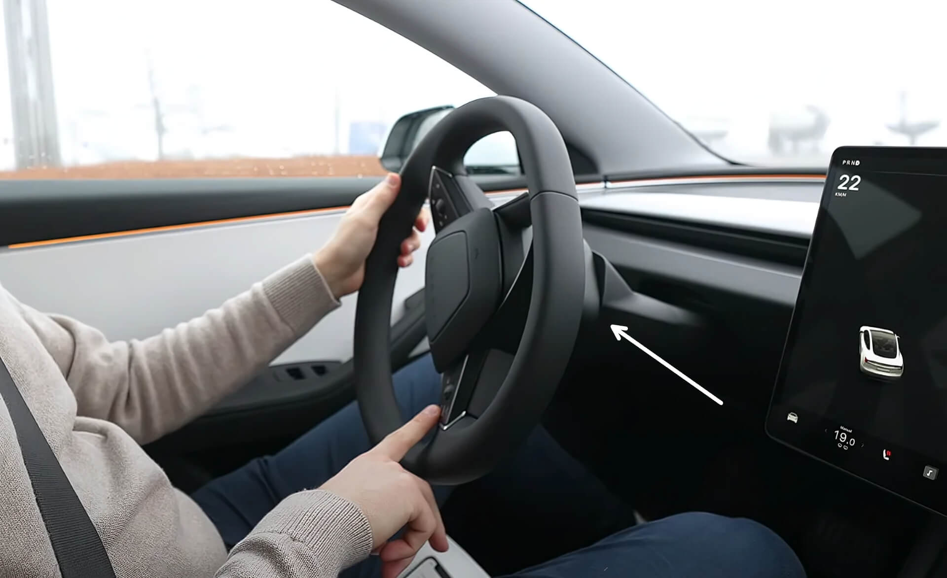 Tesla Stalkless Steering