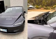 Tesla Model 3 Highland’s Active Hood Springs into Action for Pedestrian Protection Tesla Model 3 Active Hood