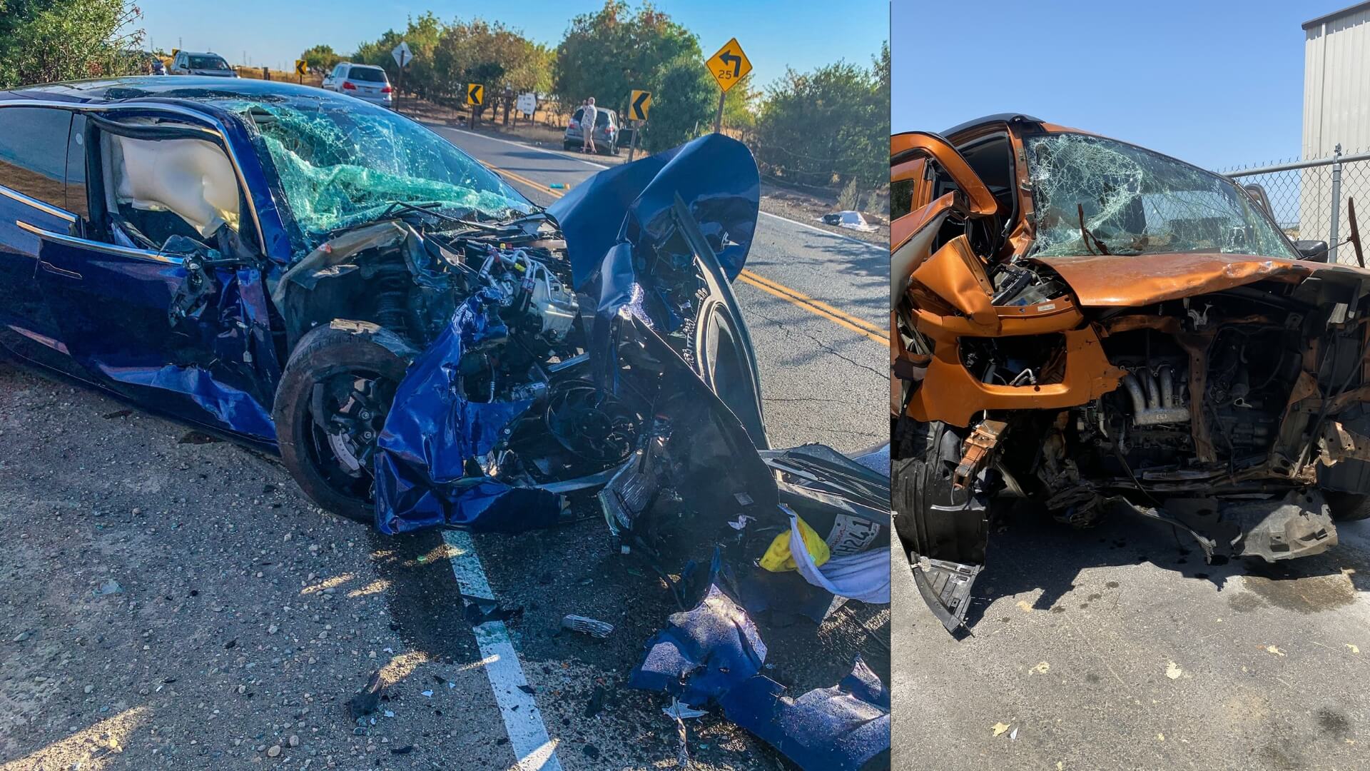 Tesla Model 3 Head-On Collision