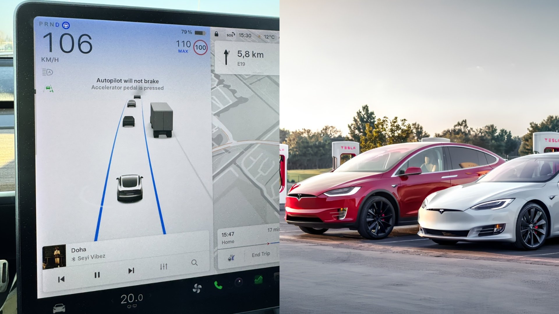 Tesla Update Brings UI Change to Autopilot Accelerator Warning