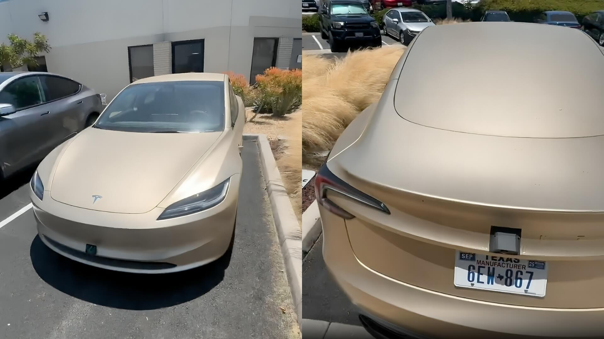 Model 3 Spotted in CyberCab Camouflage