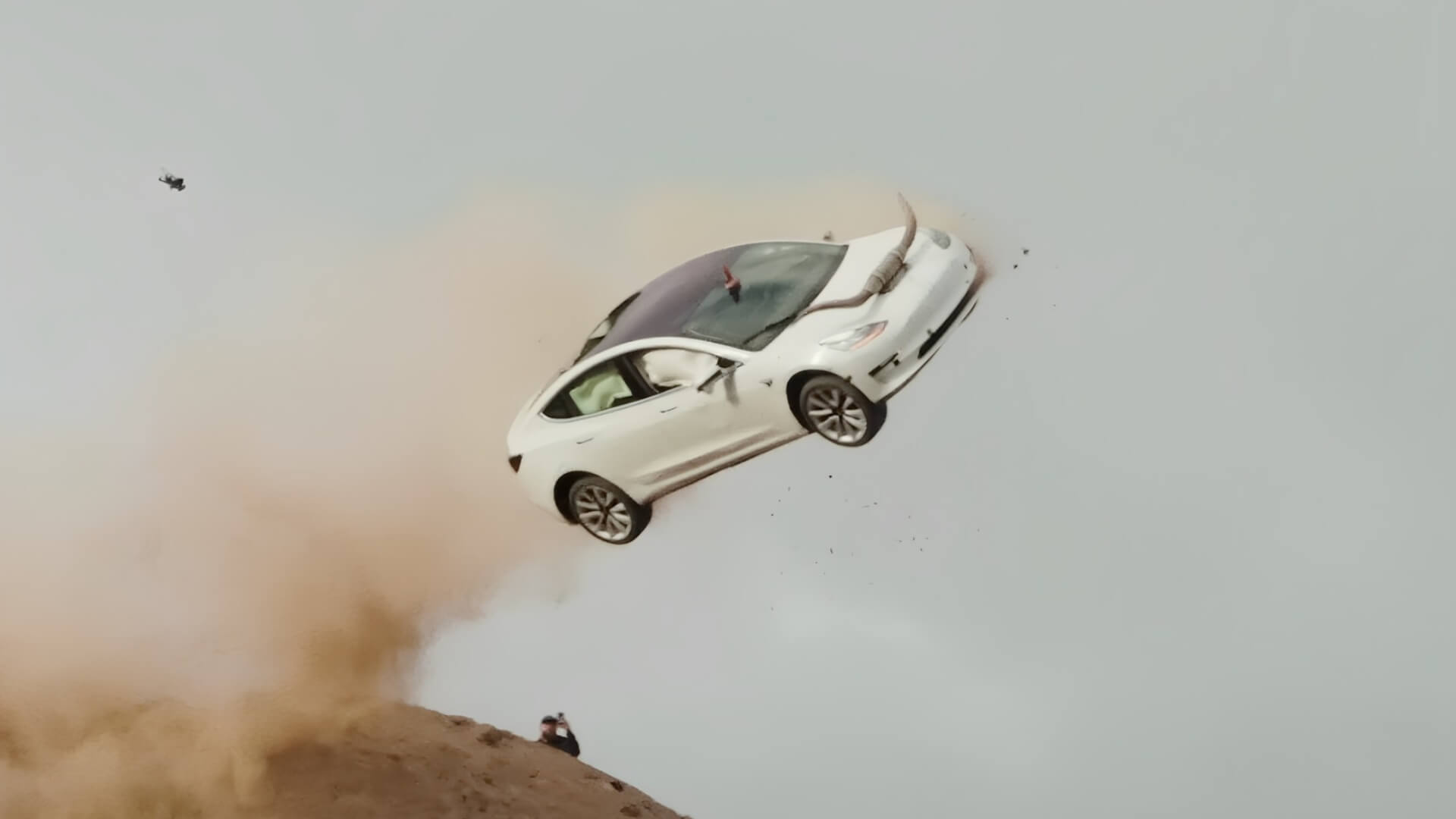 Tesla Airbags Deploy Mid Air