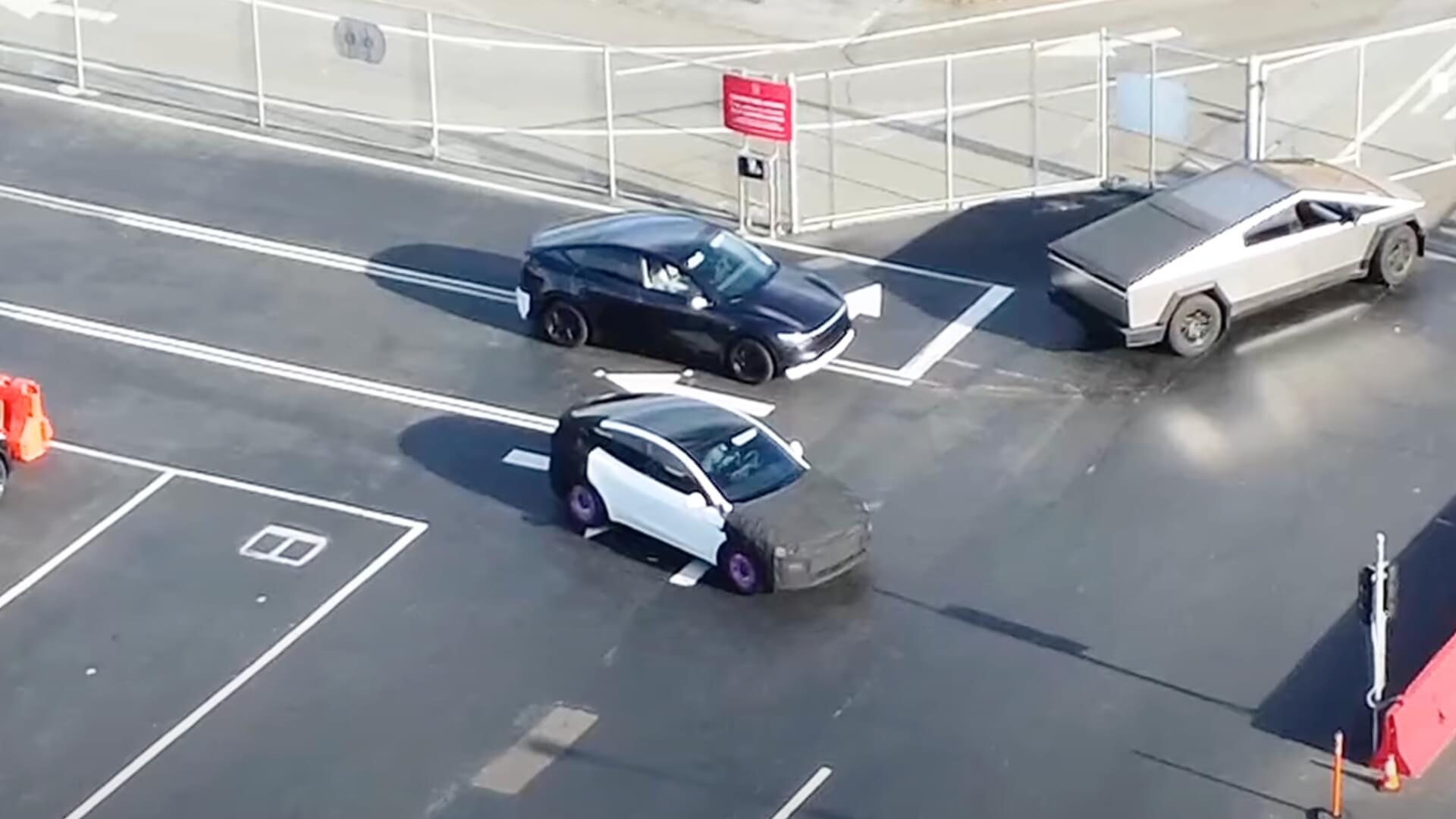 Shorter Model Y Spotted at Fremont Missing Glass Roof
