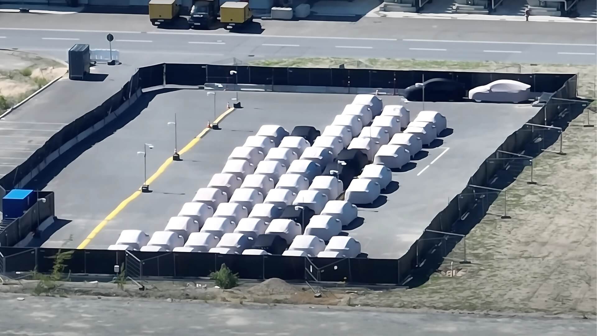 Covered Tesla Model Y L Spotted