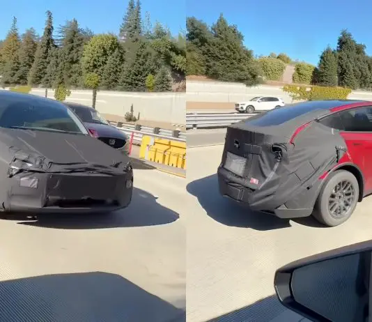 Low Cost Tesla Seen With Single Piece Headlights, No Glass Roof, and 18 Inch Wheels Low Cost Tesla Seen With Single Piece Headlights