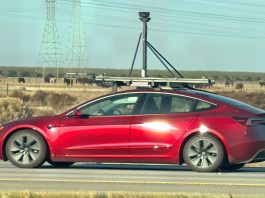 Tesla Model 3 Equipped with FSD Sensors Spotted in Buttonwillow California Model 3 Equipped with FSD Sensors Spotted