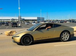 Tesla Cybercab Spotted Testing at Giga Texas With Steering Wheel and Mirrors Tesla Cybercab