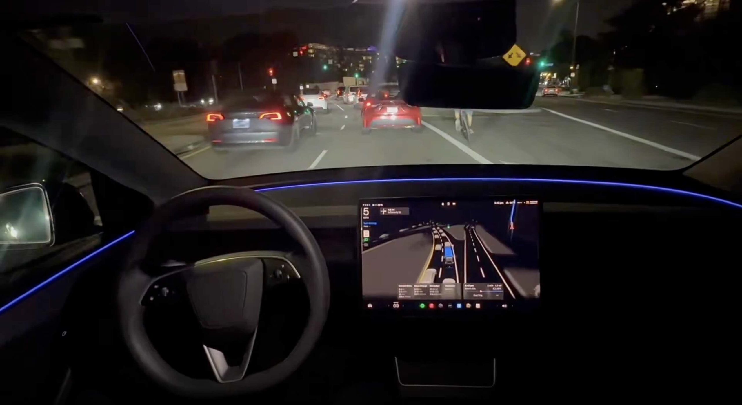 Tesla FSD v14.1.7 Shows Faster Reactions 