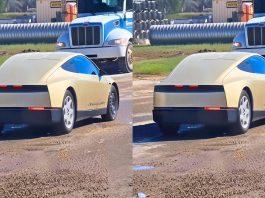 Tesla Cybercab Reappears at Giga Texas With Visible Exterior Changes CyberCab Prototype Spotted at Tesla Giga Texas