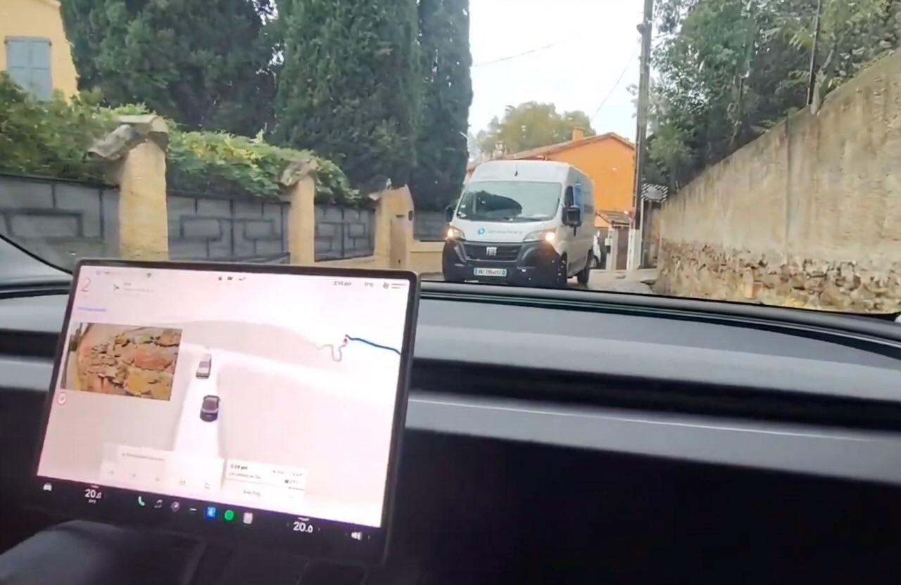 Tesla FSD Supervised Drives a Tight Two