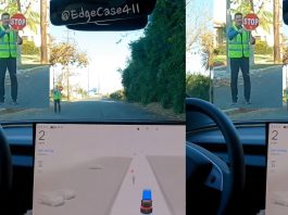 Tesla FSD v14.2.1 Responds to Hand Control Even When Stop Sign Conflicts Tesla FSD v14.2.1 Responds to Hand Control